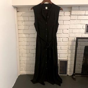 Gap Black Button Front Tank Dress